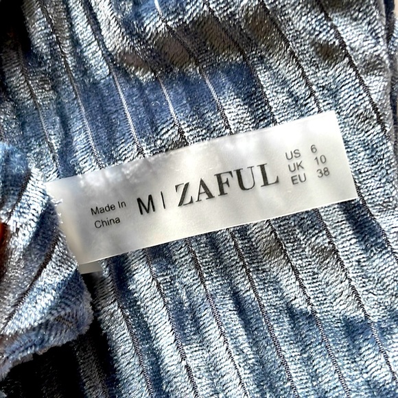 Glamorous steel blue Zaful cheeky high cut bikini medium US 6 - Picture 3 of 4